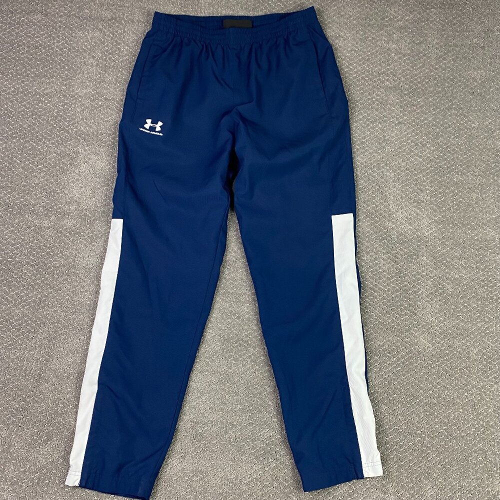Under Armour Vital Woven Pants Men's Large Track Running Gym Windbreaker Blue
